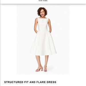 NWT Kate Spade Cream Fit & Flare Dress Size 16